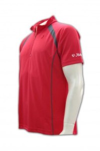 W055 placket zip polo team polo football teamwear   football jersey soccer teamwear  soccer jersey